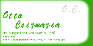 otto csizmazia business card